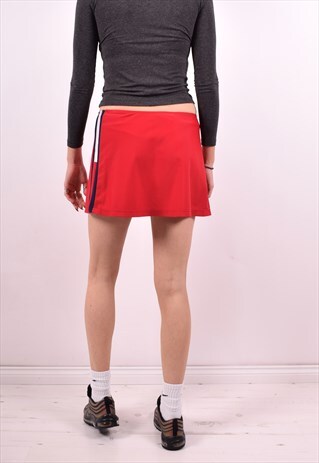 TOMMY HILFIGER WOMENS VINTAGE SKIRT W28 RED 90'S