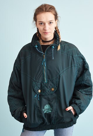 90'S RETRO ATHLEISURE SPORTS OVERSIZED BOMBER JACKET ANORAK