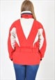 VINTAGE WINTER PUFFER JACKET IN RED