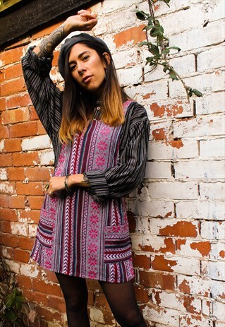 FAIRTRADE PINK DUNGAREE / OVERALL DRESS