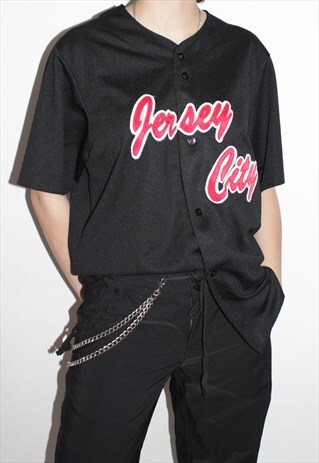 UNISEX JERSEY CITY BUTTON UP SHIRT
