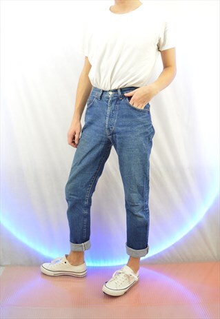VINTAGE REGULAR BLUE DENIM TROUSERS