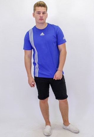 VINTAGE ADIDAS T-SHIRT IN BLUE