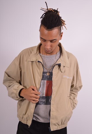 HENRI LLOYD MENS VINTAGE JACKET LARGE BEIGE 90S