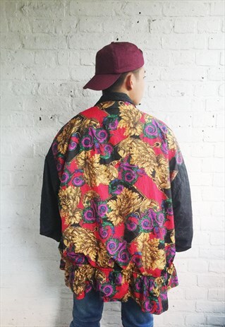PRINTED WINDBREAKER/SHELL JACKET (1990'S/MEN'S)