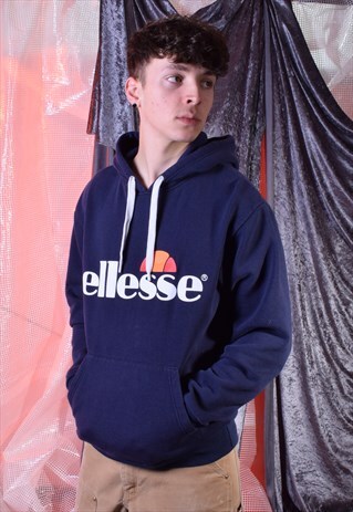 VINTAGE ELLESSE NAVY HOODIE