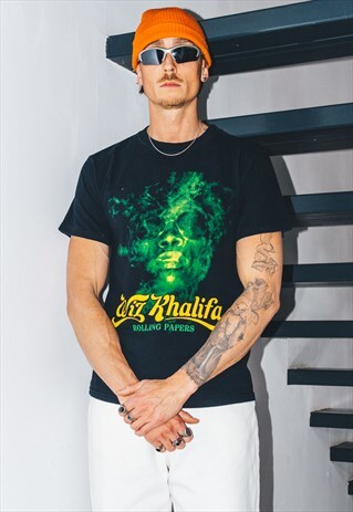 Vintage Y2K Wiz Khalifa Rolling Papers Rap T-shirt