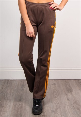 90'S VINTAGE BROWN ADIDAS TRACKSUIT BOTTOMS