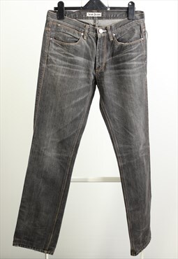 Vintage Acne Jeans Denim Casual Trousers Jeans Grey