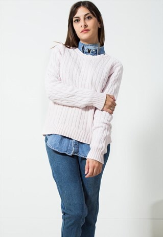 ON SALE VINTAGE 80S TOMMY HILFIGER KNITWEAR JUMPER / S276