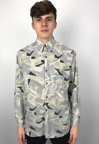 90S VINTAGE PATTERNED FESTIVAL SHIRT
