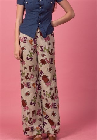 WIDE-LEG HIPPY TROUSERS