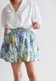 VINTAGE 80S FLOATY SHORTS IN ABSTRACT PATTERN