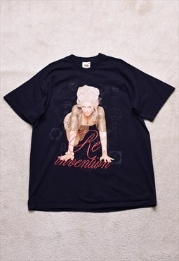 Women's Vintage 2004 Madonna Black Tour T Shirt 