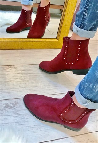 WINE RED CHELSEA BOOTS