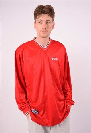 VINTAGE ASICS TOP LONG SLEEVE RED