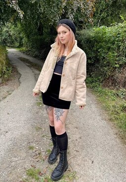 Vintage Faux Fur Lined Penny Lane Style Coat
