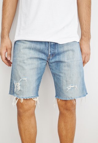 VINTAGE DISTRESSED LEVI'S 501 DENIM SHORTS