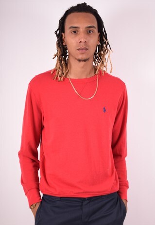 POLO RALPH LAUREN MENS VINTAGE SWEATSHIRT JUMPER MEDIUM 90S