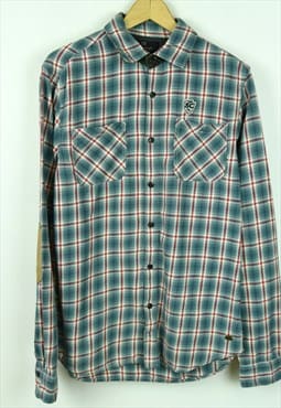 SCOTCH & SODA Vintage Men's L Checked Over Shirt Cotton 