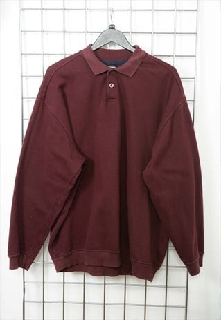 VINTAGE 90S SWEATSHIRT MAROON SIZE XXL 