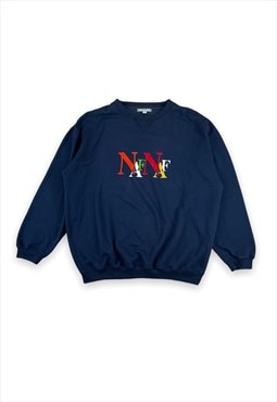 Naf naf vintage 90s embroidered spell out sweatshirt 