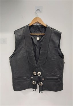 Nice London Leather Waistcoat XL