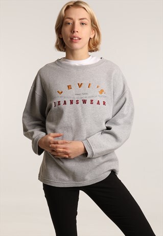 90S LEVI'S EMBROIDERED LOGO SWEATSHIRT