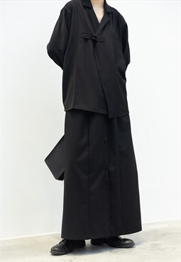 Yamamoto-style Split Button-up Skirt