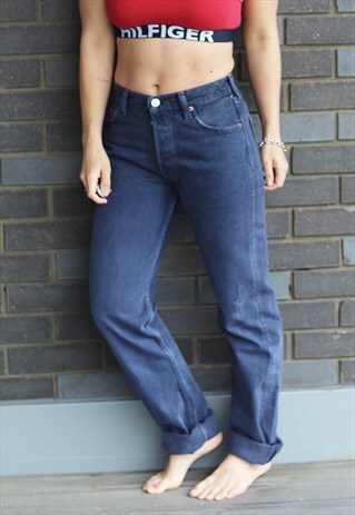 VINTAGE 1990S LEVI'S 501 NAVY JEANS