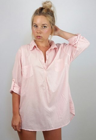 VINTAGE 90'S SHEER COTTON SHIRT / BLOUSE / TUNIC / DRESS