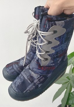 Vintage 90's Unisex Navy Warmed Winter Boots