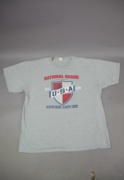 Vintage National Guard USA Graphic T-Shirt in Grey