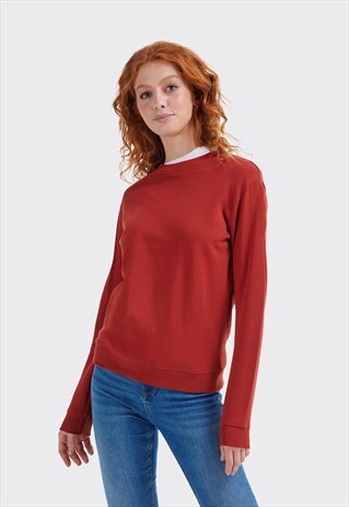 ALCOTT RUSTY BASIC ROUND NECK SWEATSHIRT