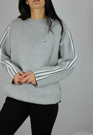 VINTAGE ADIDAS SWEATSHIRT WITH LOGO & 3 STRIPES