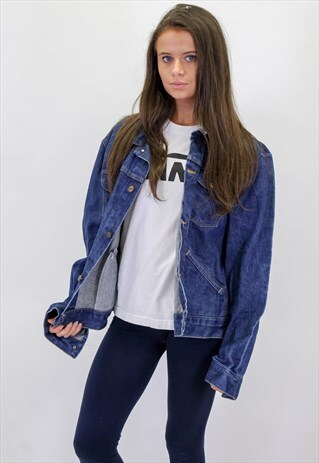 VINTAGE WRANGLER DENIM JACKET IN BLUE
