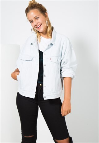 VINTAGE 80S CLASSIC LEVI'S BASIC DENIM JACKET / S1537