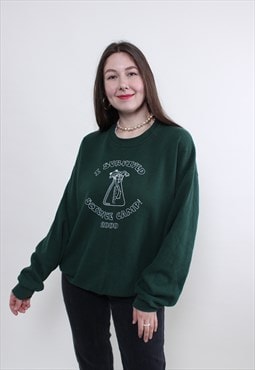 Vintage 00s funny sweatshirt, science print jumper XL size 