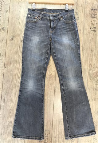 VINTAGE Y2K BLACK STRETCHY BOOTCUT LOW-MID RISE LEVI JEANS