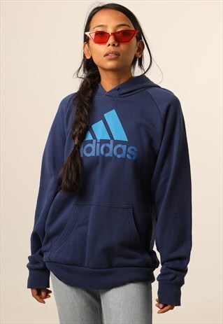 VINTAGE ADIDAS PRINTED LOGO HOODIE