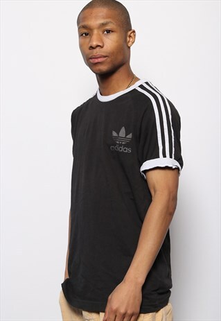 VINTAGE ADIDAS LOGO T-SHIRT BLACK