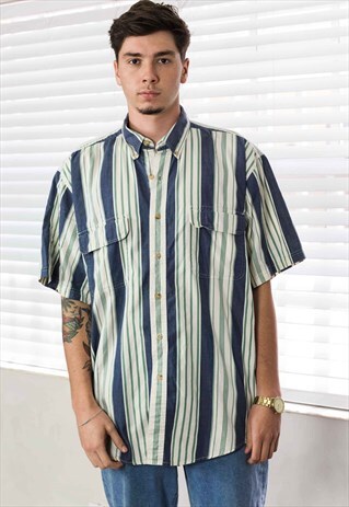 VINTAGE REGATTA STRIPED SHIRT 90S L 10