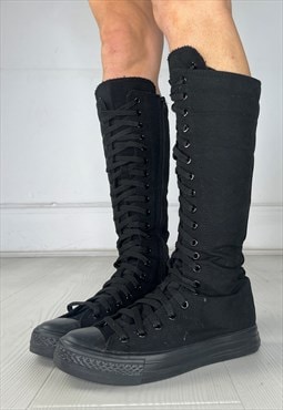 Vintage Y2k Sneaker Boots Lace Up Emo Goth Punk Boxing 90s