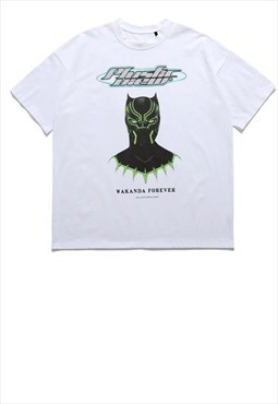 Black panther t-shirt Y2K Wakanda forever tee raver top