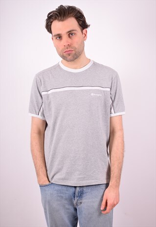 CHAMPION MENS VINTAGE T-SHIRT TOP XL GREY 90S