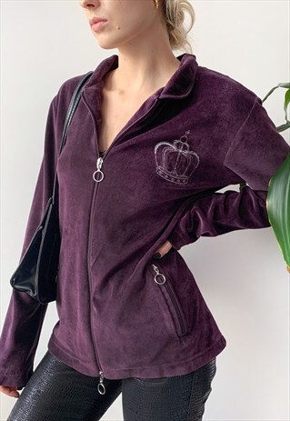 purple velvet hoodie