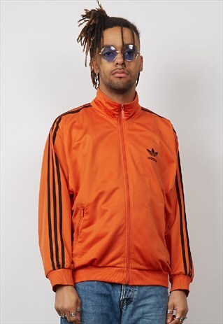 VINTAGE 90'S ADIDAS ORANGE TRACKSUIT JACKET