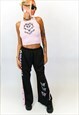 JUNGLECLUB 90'S STYLE BUTTERFLY CROP TOP