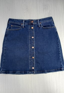 Y2K Denim Skirt Mini Mid Blue Denim
