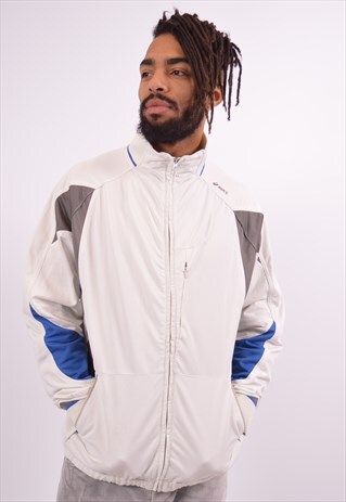 VINTAGE ASICS TRACKSUIT TOP JACKET BEIGE